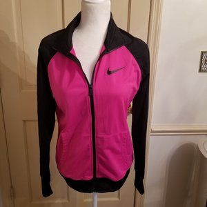 Nike Pink and Black Full-Zip Jacket Size M